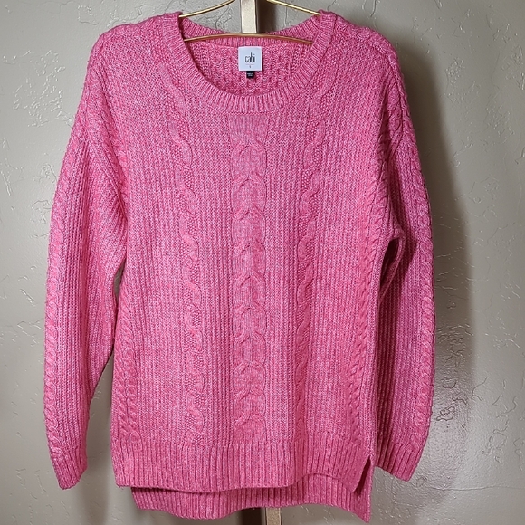 CAbi Sweaters - Cabi Vibrant Pink Cable Knit Sweater‎
